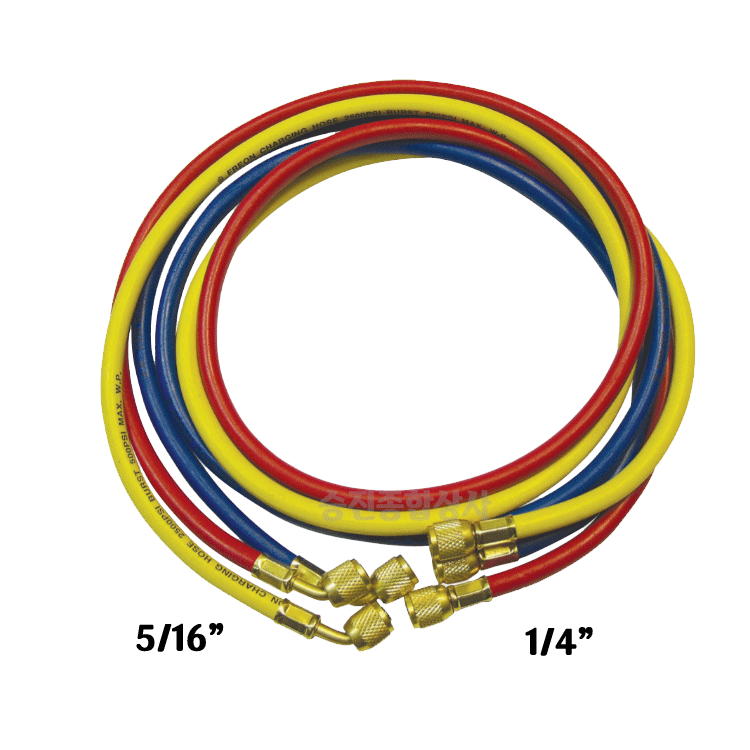 DDI 게이지호스 R 410A 매니폴드게이지호스 매니폴드호스 냉매가스호스 냉매호스 냉매충전호스 410a호스