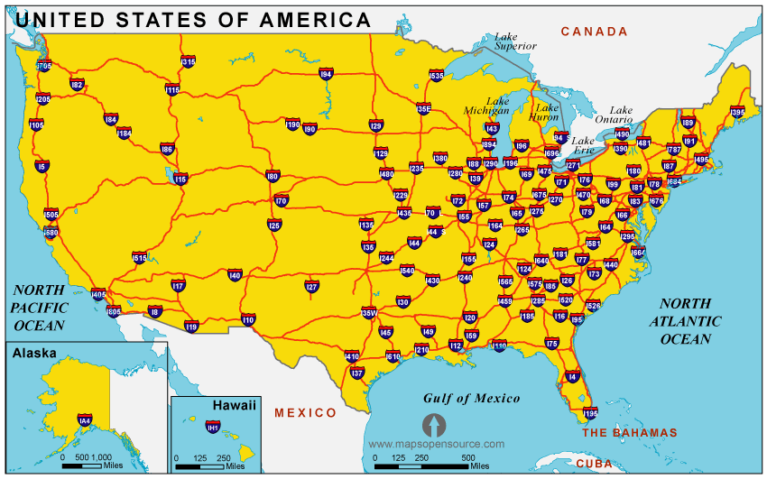 Map Of Us Major Highways World Map Sexiz Pix