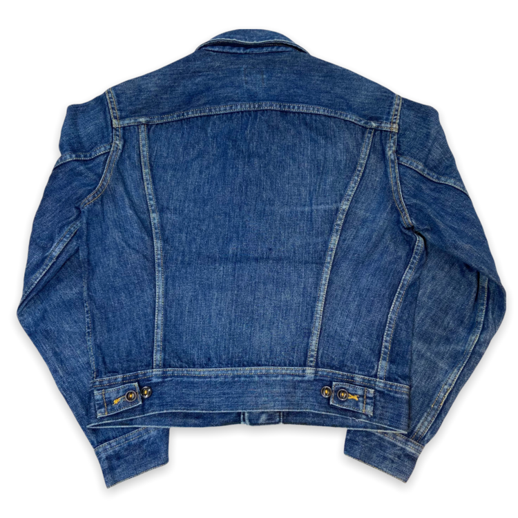 6 70s Lee Denim Trucker Jacket PATD 153438 90 or Womens 44 55 라이트