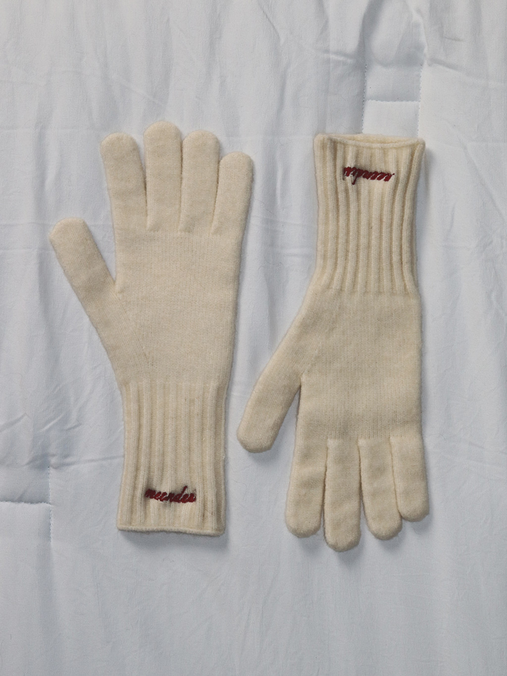 MEENDERI LOGO GLOVES - IVORY