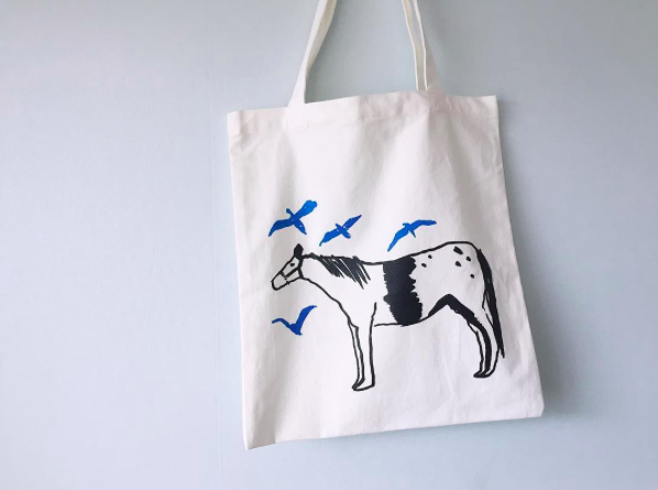 silkscreen eco bag (37×41cm), '푸른꿈' 소량제작
