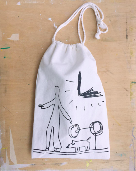 silkscreen pocket (18×27cm) '산책' 소량제작