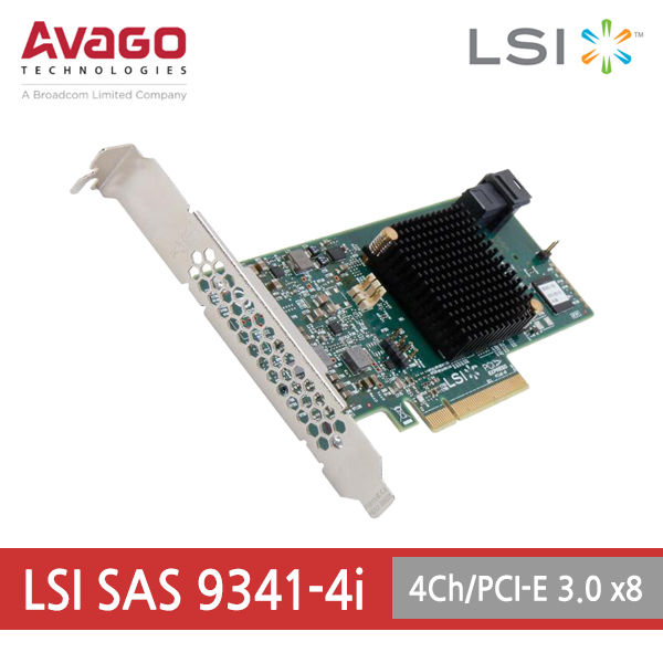LSI SAS 9341-4i SAS/SATA RAID 컨트롤러 4채널 : 라스코