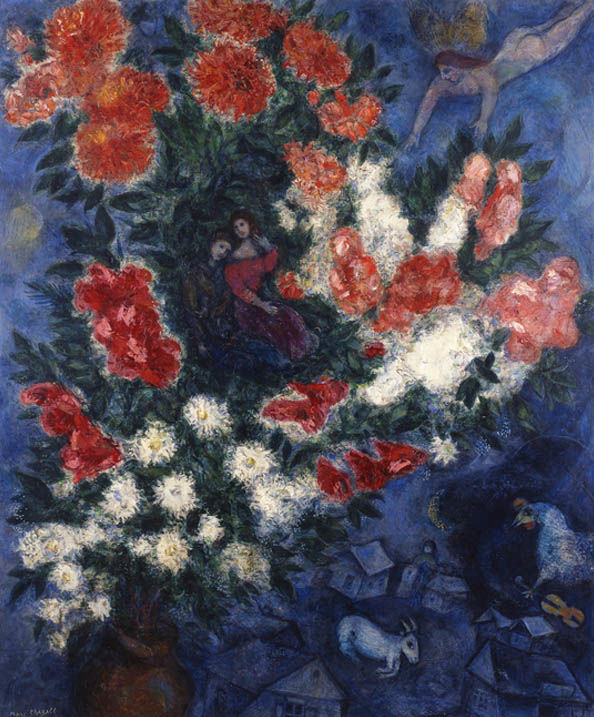 Marc Chagall, The Lovers, 1937, Oil on canvas, The Israel Museum, Jerusalem by Avshalom Avital © ADAGP, Paris - SACK, Seoul, 2018, Chagall ®