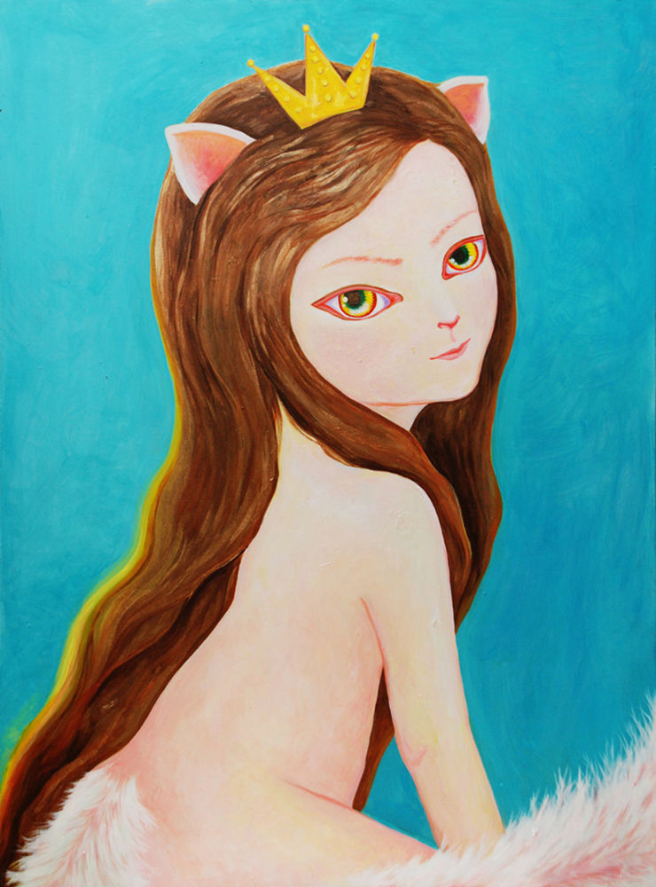 Princess Cat 2012  삼나무 합판에 아크릴 채색