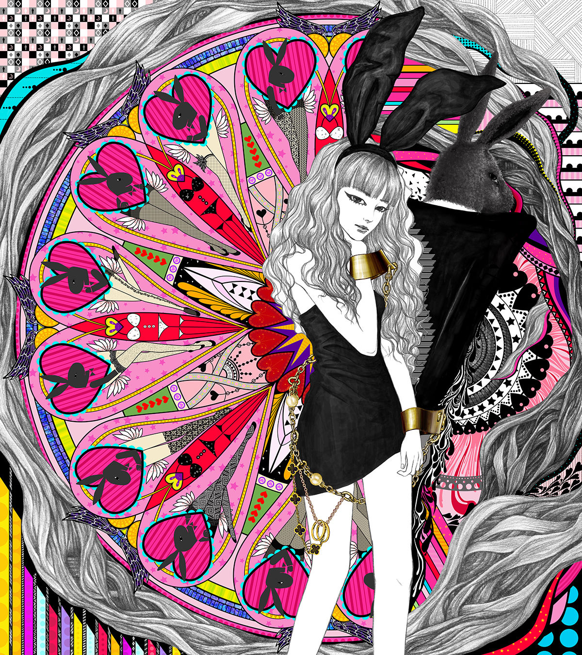 Bunny Girl 2012  Digital Painting 80x90Cm