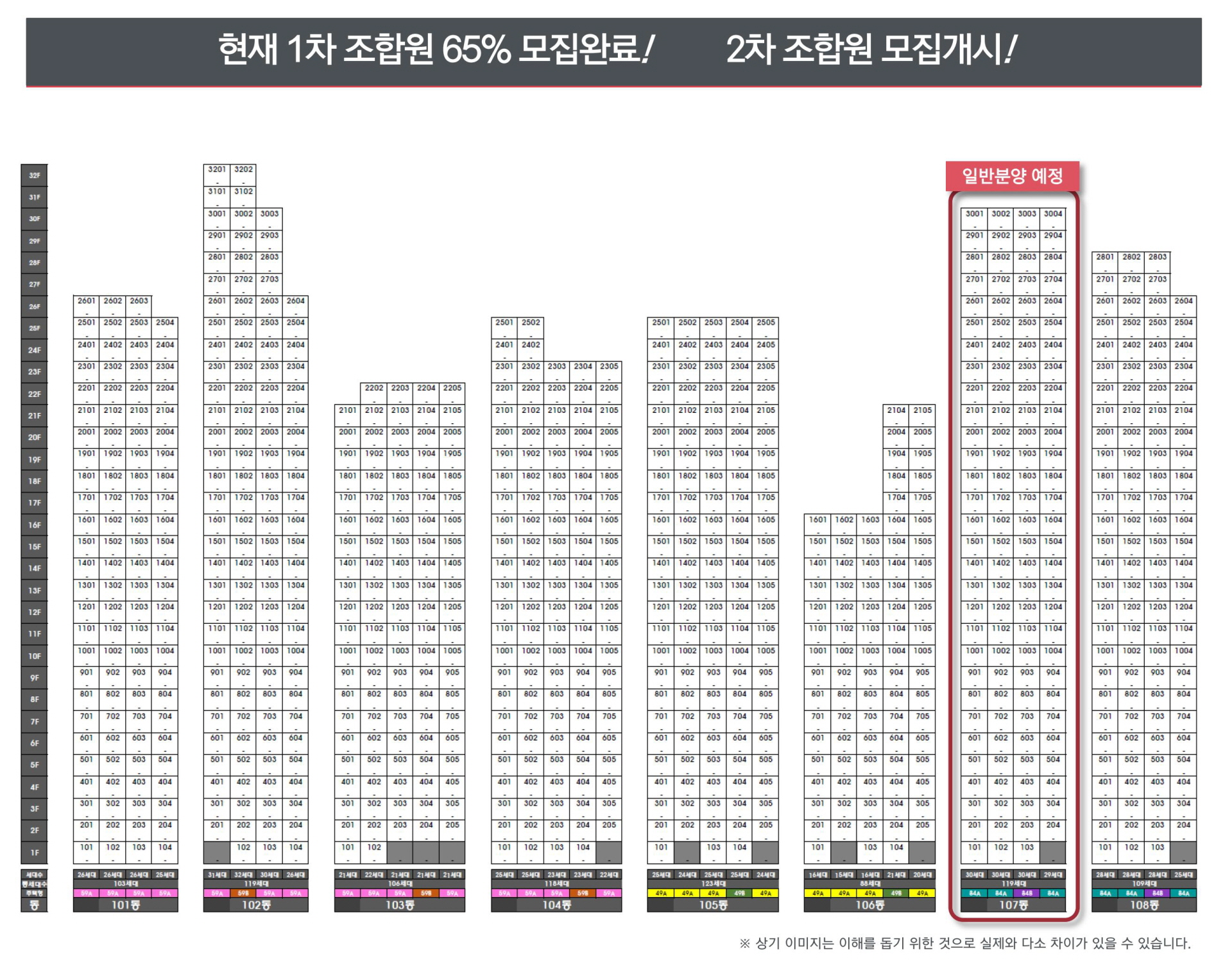 천리 서희스타힐스 동호표