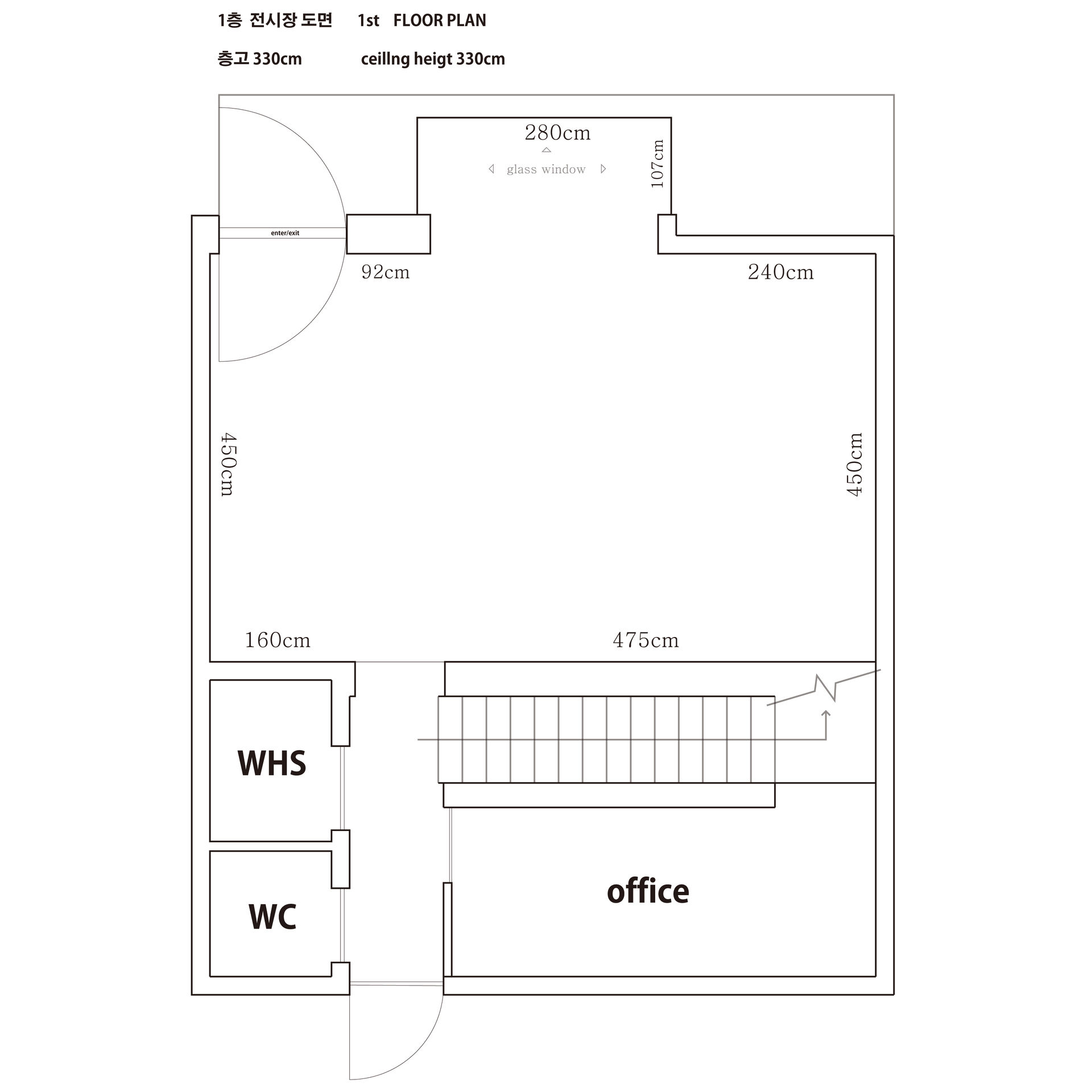 1층 도면 ,  1st Floor plan