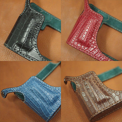 Crocodile flat long wallet : LEICA CASES & STRAPS by handcraft - Arte di  mano
