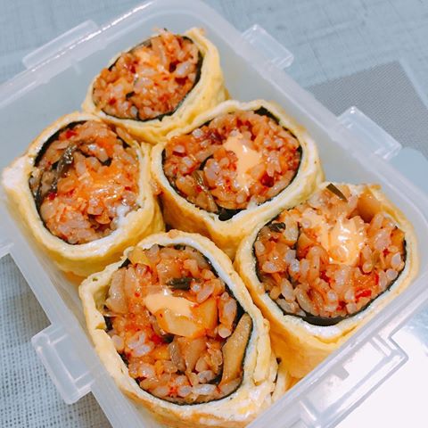 Mozzarella Cheese Kimchi Gimbap 모짜렐라치즈김치볶음밥 김밥 : Mape Delivery