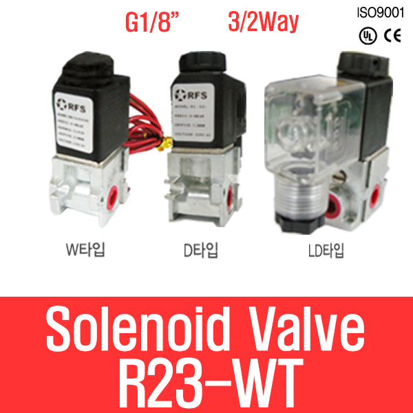 R23-WT R23-WT-06 (R23WT) 3/2way air Solenoid Valve RFS 소형 솔레노이드 밸브 (G1 ...