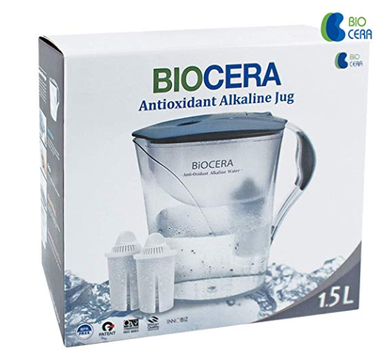 Biocera antioxidant alkaline jug pitcher package image
