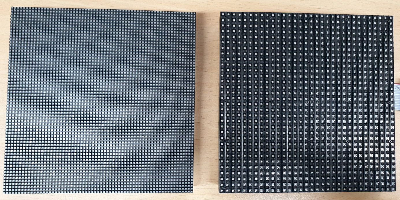 Pitch.2 와 Pitch.4 LED Module 모습