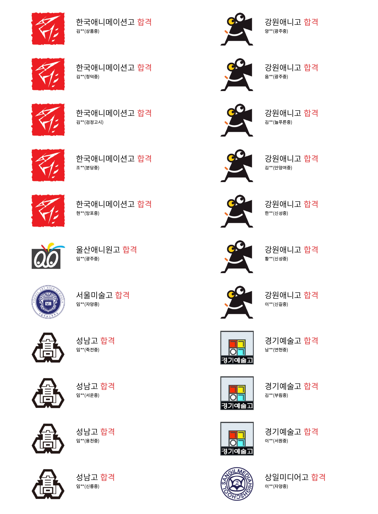 애니벅스애니고합격자명단