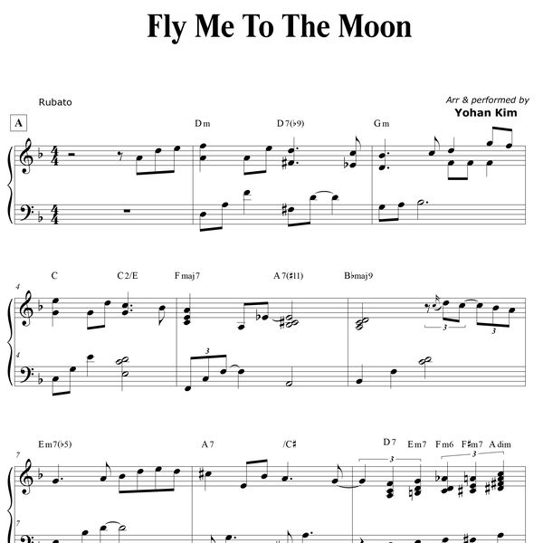Fly With Me Piano Sheet Music Music Sheet Collection - roblox fly me to the moon evangelion