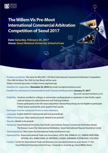 The Willem Vis Pre-Moot International Commercial Arbitration Competiti ...