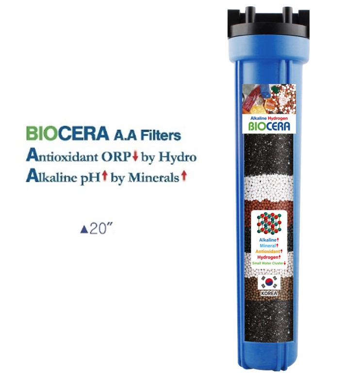 Biocera Antioxidant Alkaline 20 inch water filter slim