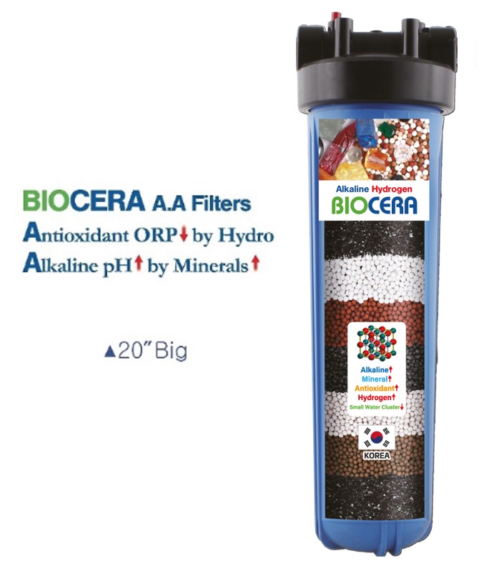 Biocera Antioxidant Alkaline 20 inch water filter fat