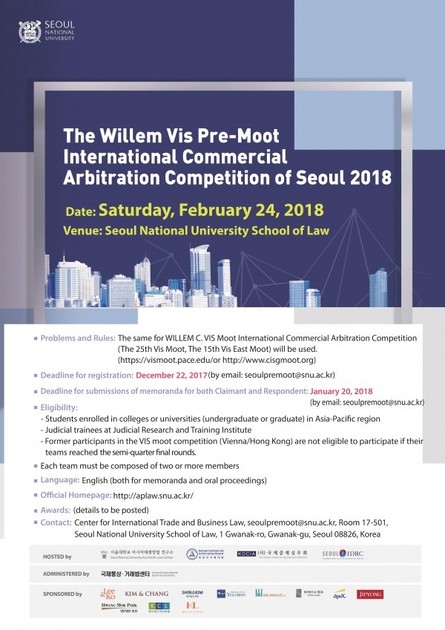 The Willem Vis Pre-Moot International Commercial Arbitration Competiti ...