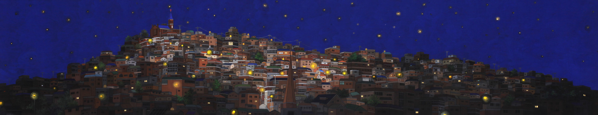 달빛받은집 180X35cm