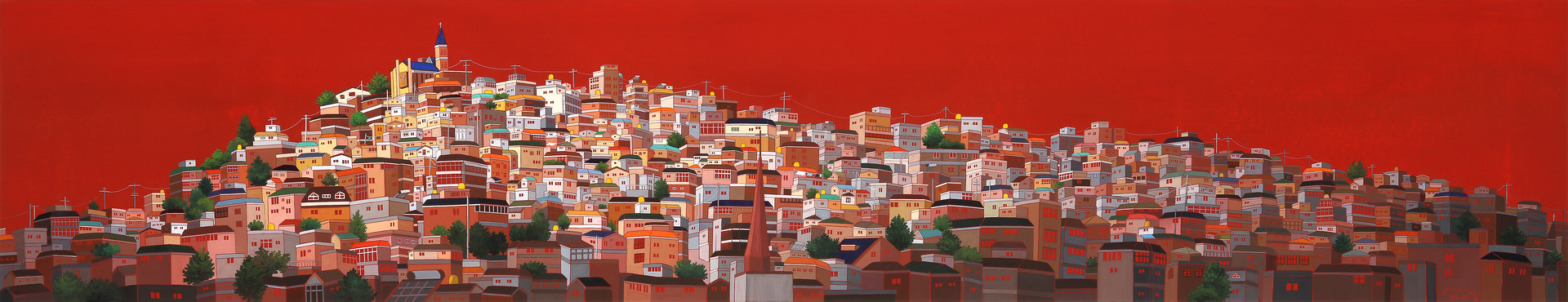 달빛받은집 35X180cm