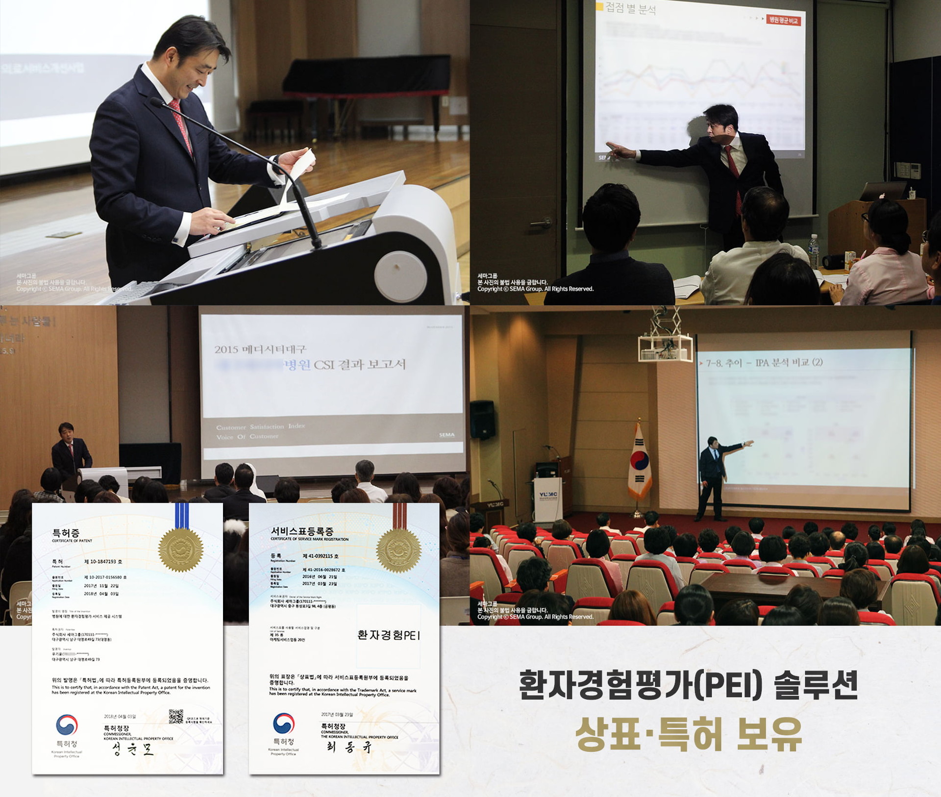 환자경험평가(PEI) 솔루션 상표·특허 보유