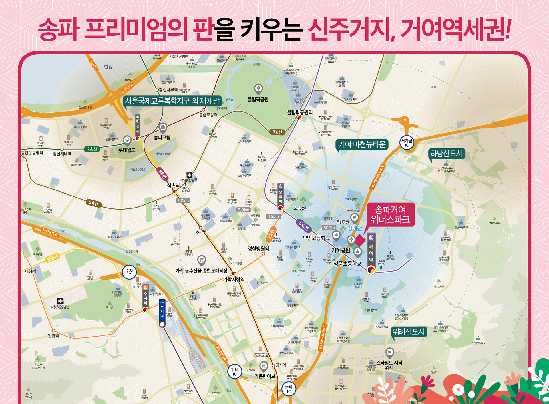 송파 거여 위너스파크 입지