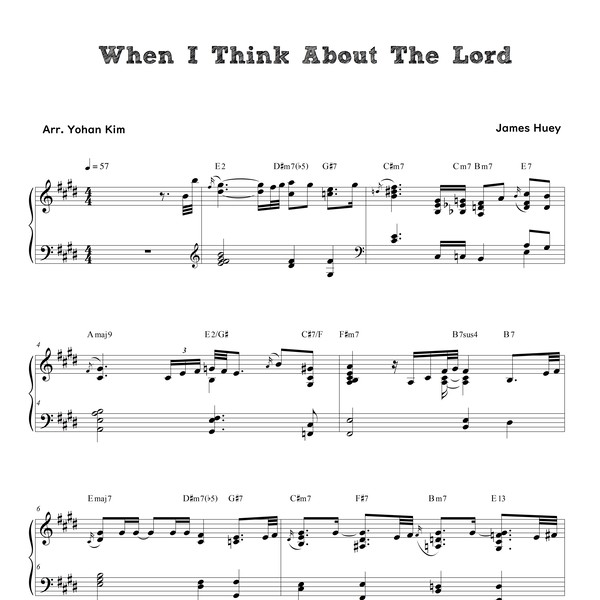 Shout To The Lord - Sheet Music : Yohan Kim Music