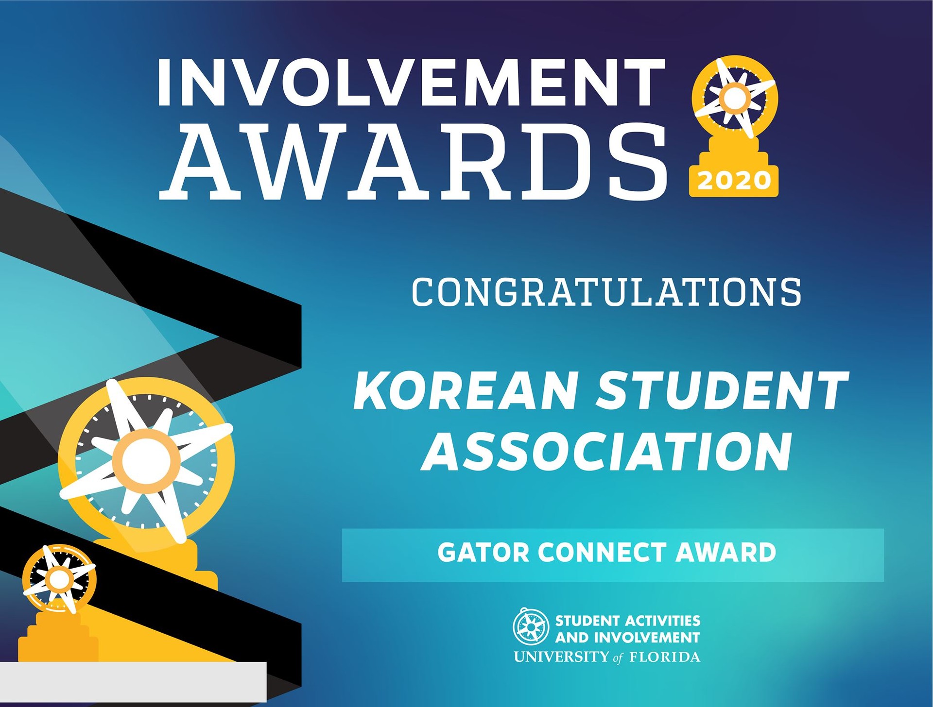 2020년 UF Student Involvement - Gator Connect 부문 수상