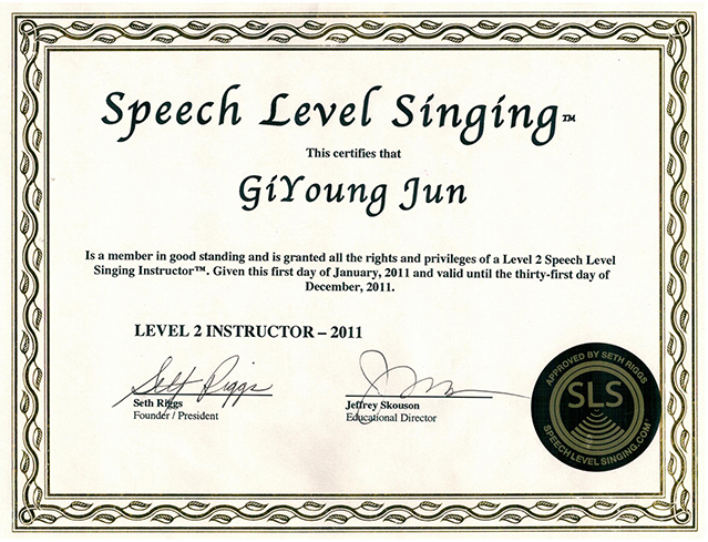 Speech Level Singing 2011