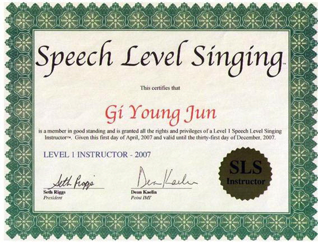 Speech Level Singing 2007
