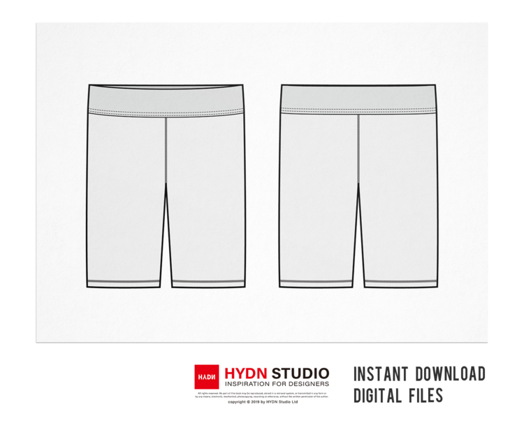 Sweat Shorts pant Technical drawing fashion flat sketch vector Illustration  template front and back views Stock Vector Image & Art - Alamy