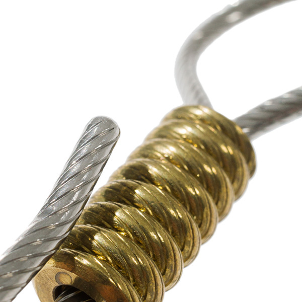 ROPED All Stainless Steel + Brass Noose Key Chain