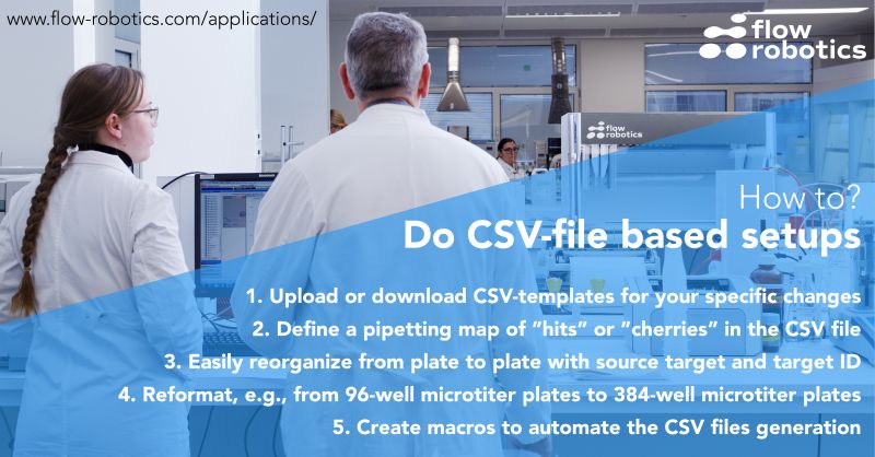 How to ? Do CSV-file based setups... : Flowbot ONE Automated Liquid Handler
