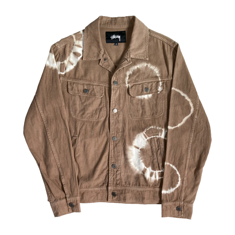 STUSSY bleach dyed trucker jacket : aus
