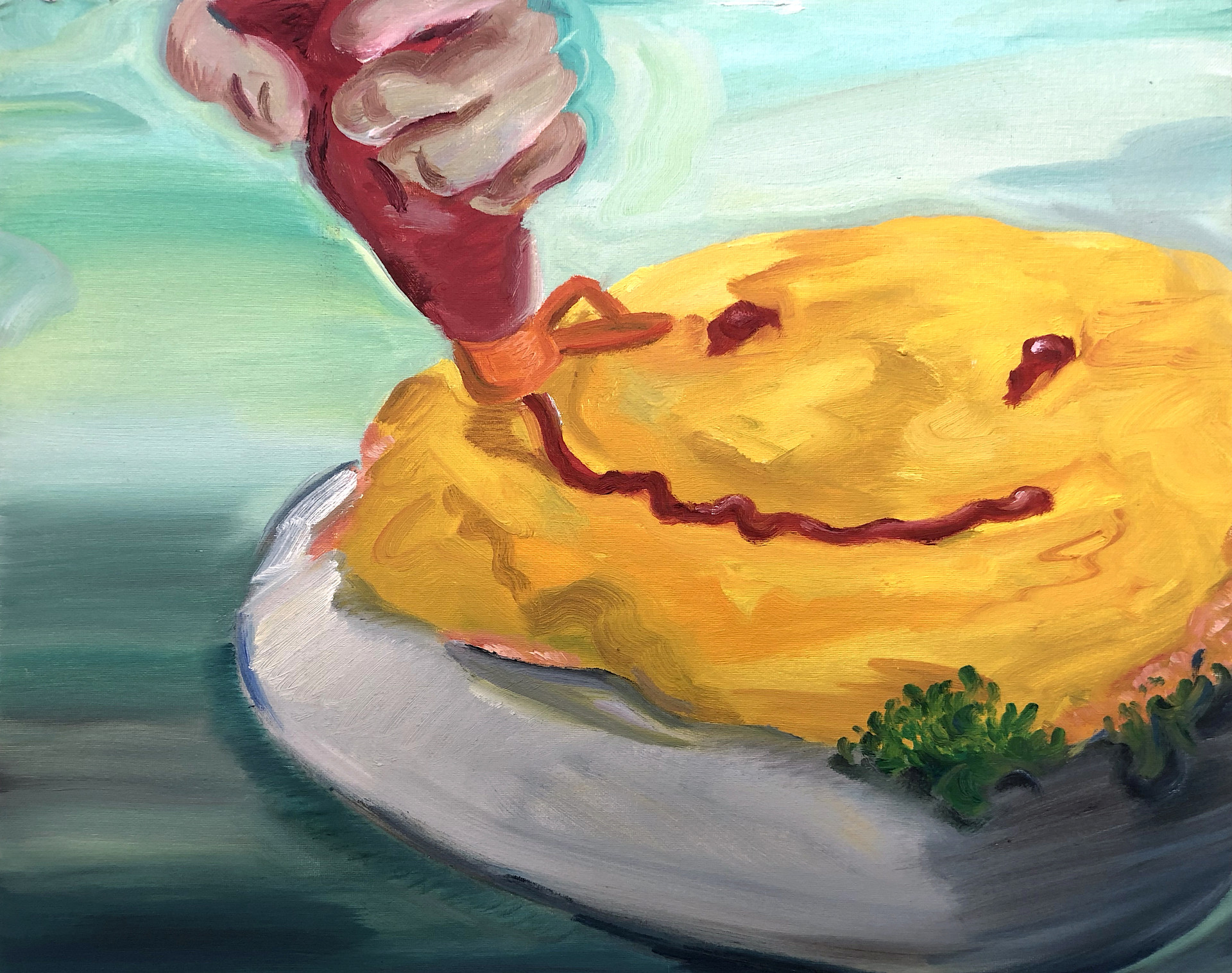 "omurice" / 18"x14" / Oil on panel
