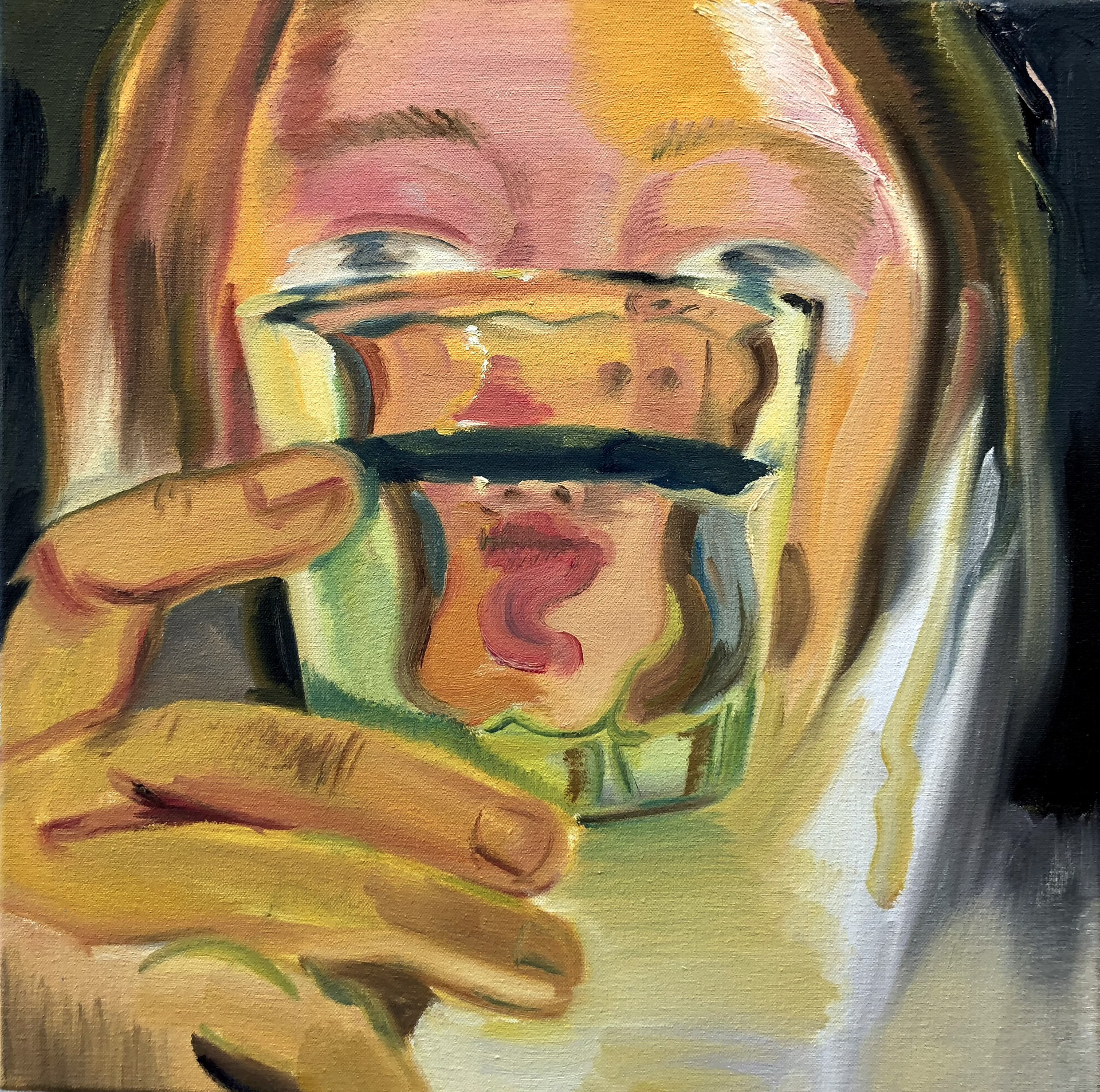 "Cheers" / 20"x20"/ Oil on canvas