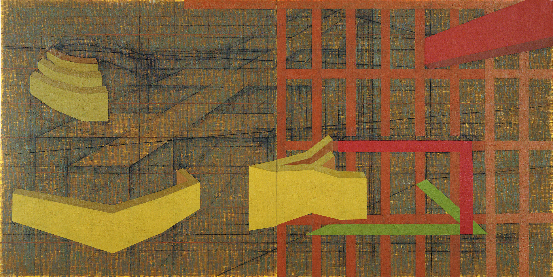 "풍경 9816" / 1998 / 300x150cm, Oil & Charcoal on Canvas