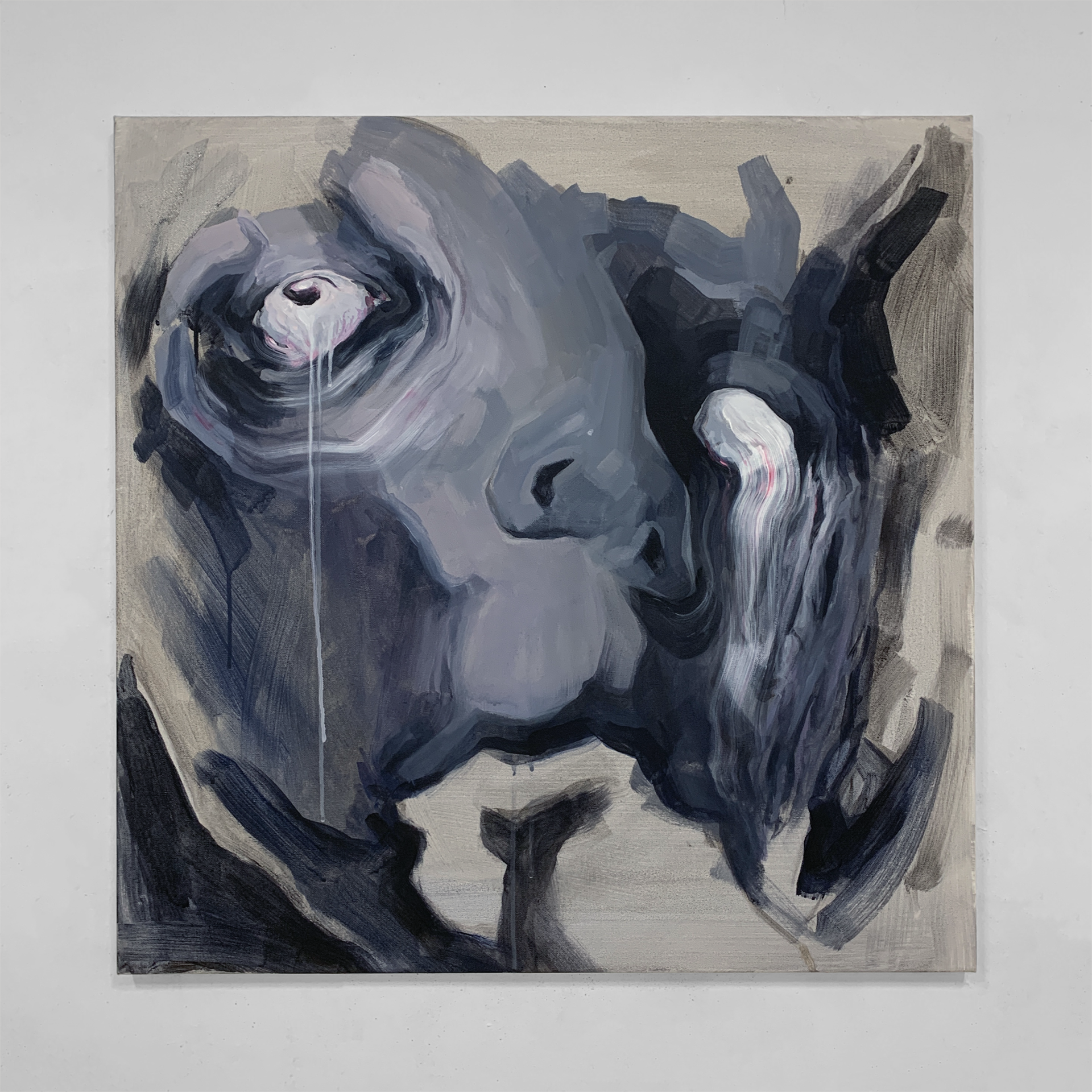 "Sleepless Nights" / 73x73cm / Acrylic on canvas / 2020