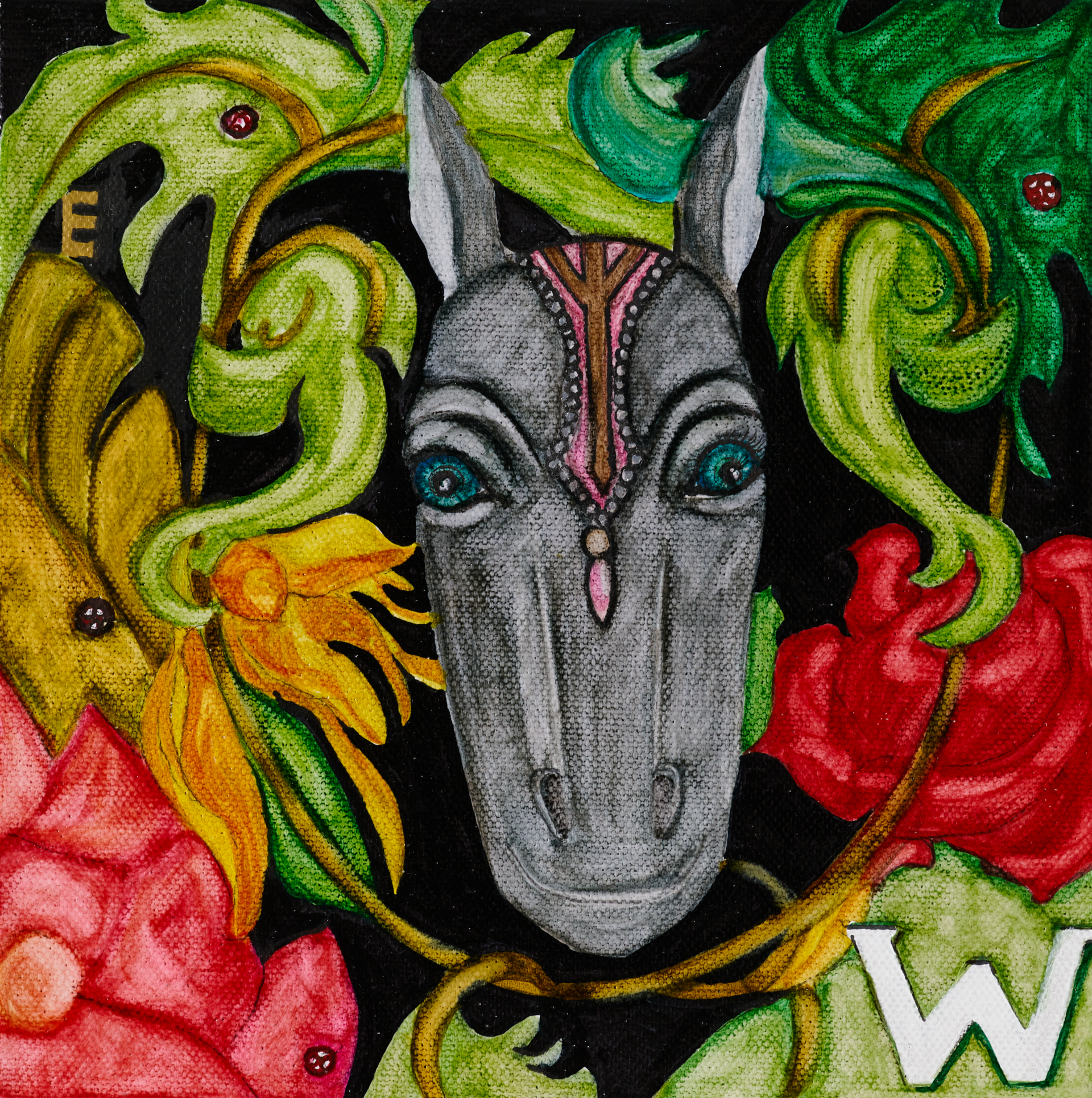 "WE" / acrylic on canvas / 20 X20(cm)