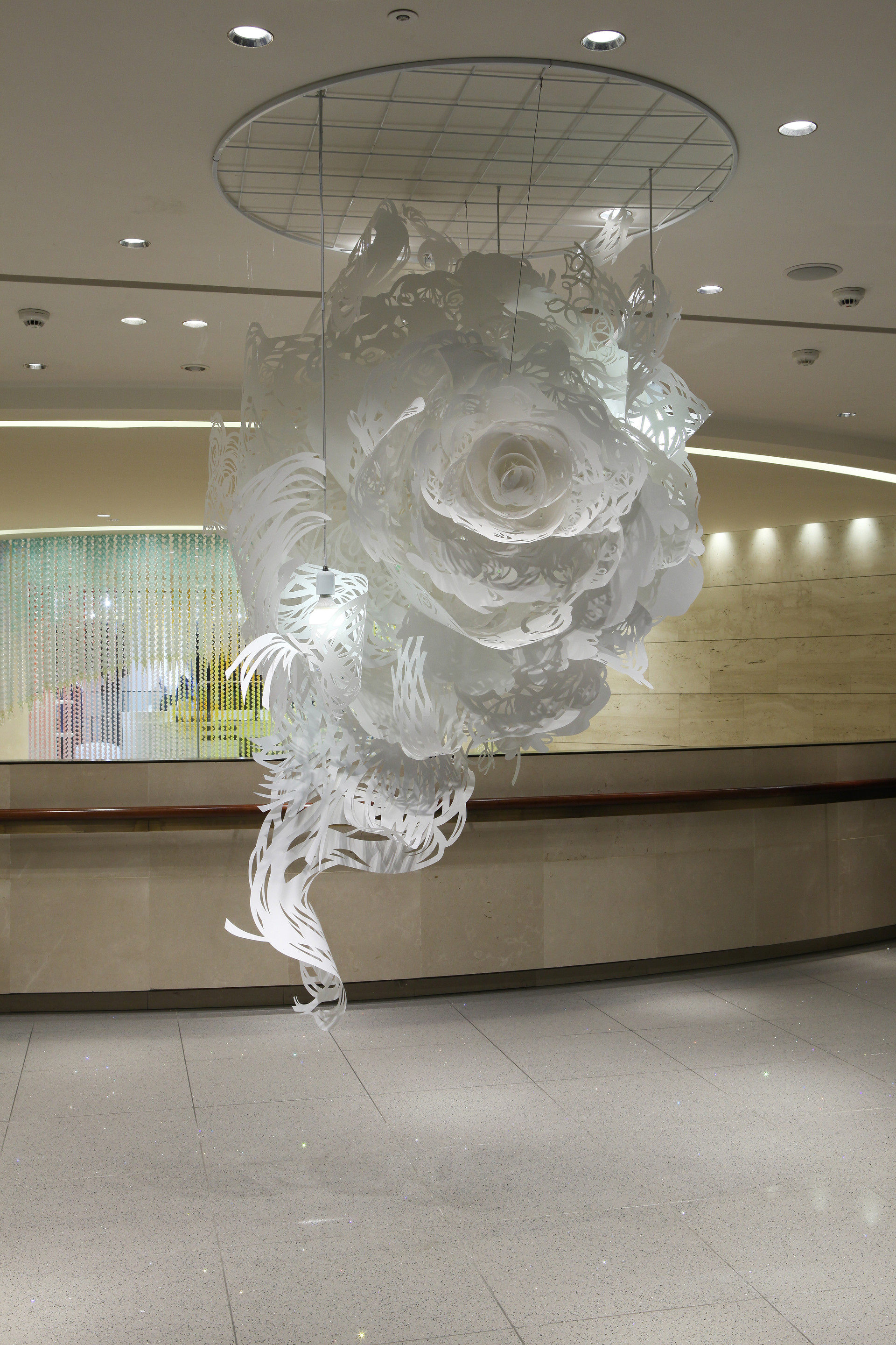 "Blossom" / paper, fishing wire / paper cutting / 2011