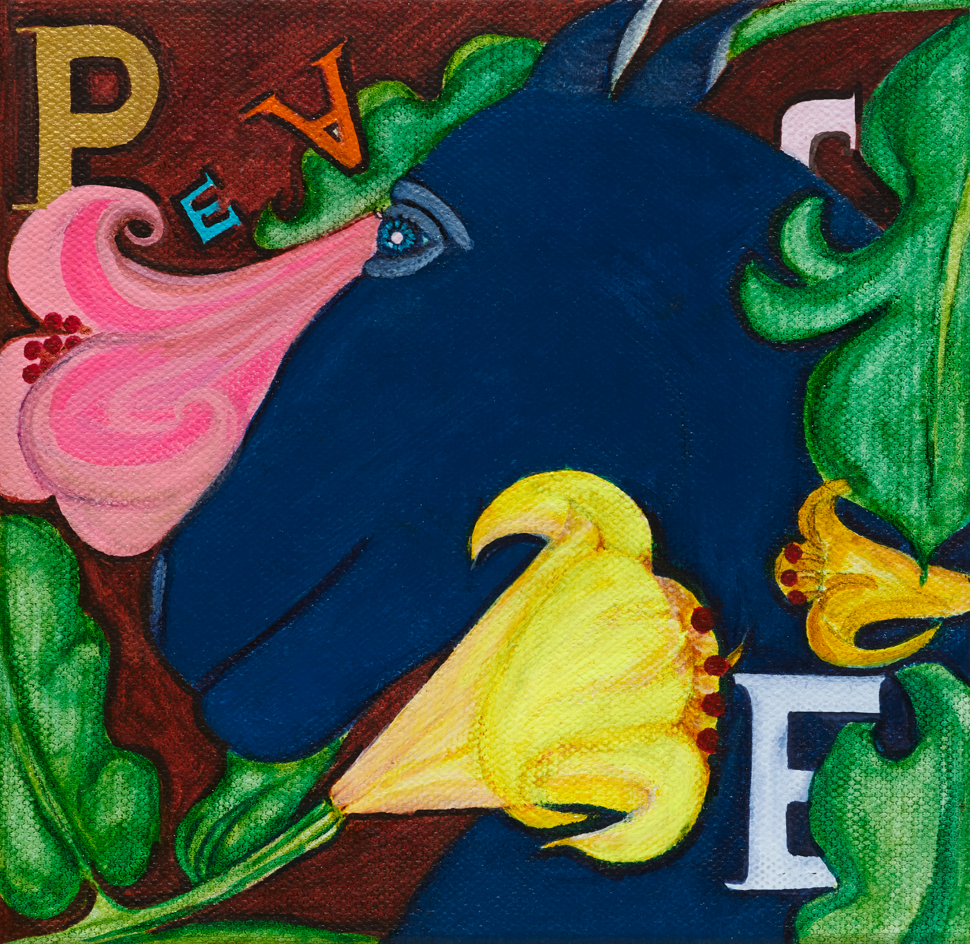 "PEACE" / acrylic on canvas / 20 X20(cm)