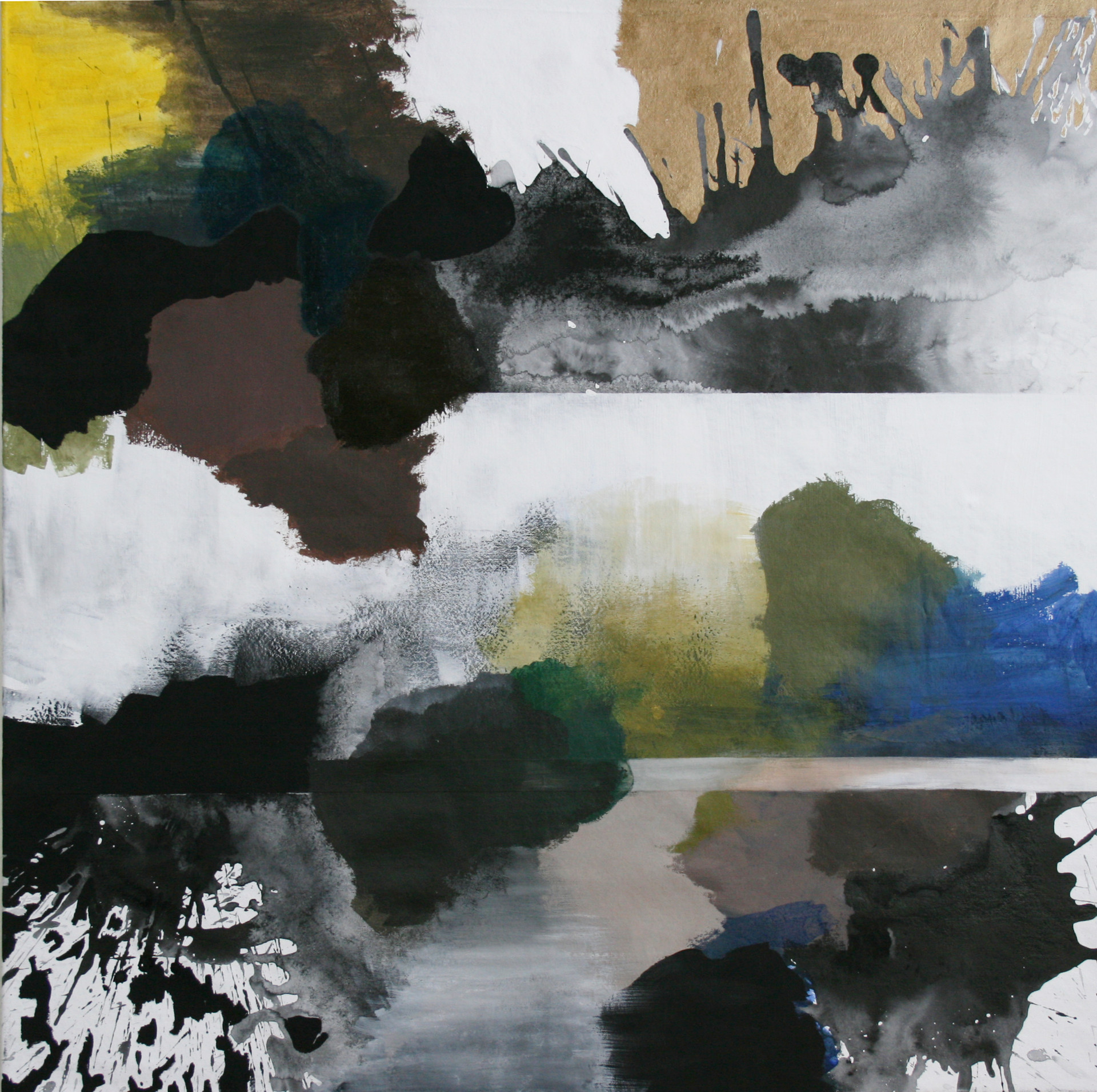 "Syntheses" / 40”x40” / Acrylic, Ink, Tempera on Canvas, Painting / 2018