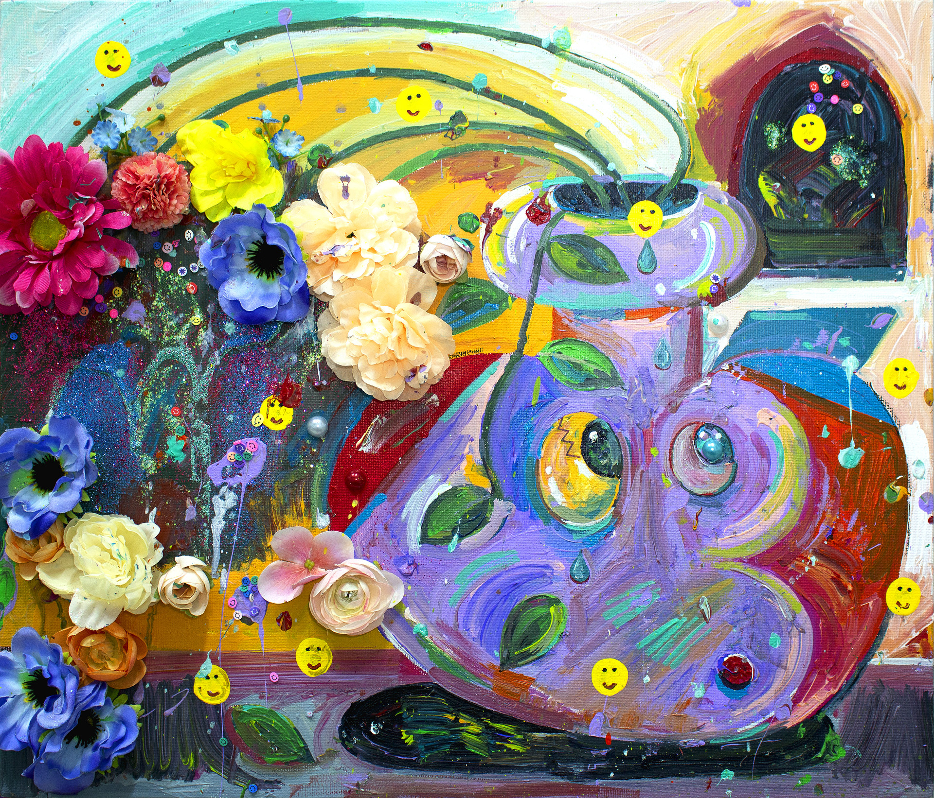 "μκ°νλ³" / 2020 / 65.1x53.0cm / μΊλ²μ€μ μν¬λ¦΄,μ€λΈμ 