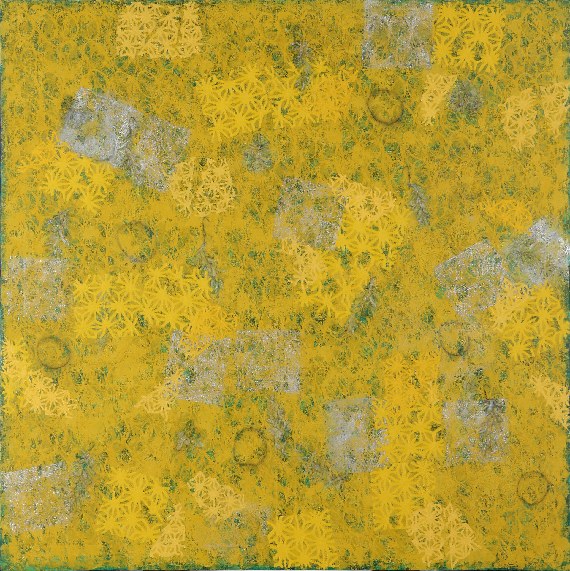 "종이꽃이 있는 풍경" / 2011 / 200x200cm, Oil & Charcoal on Canvas