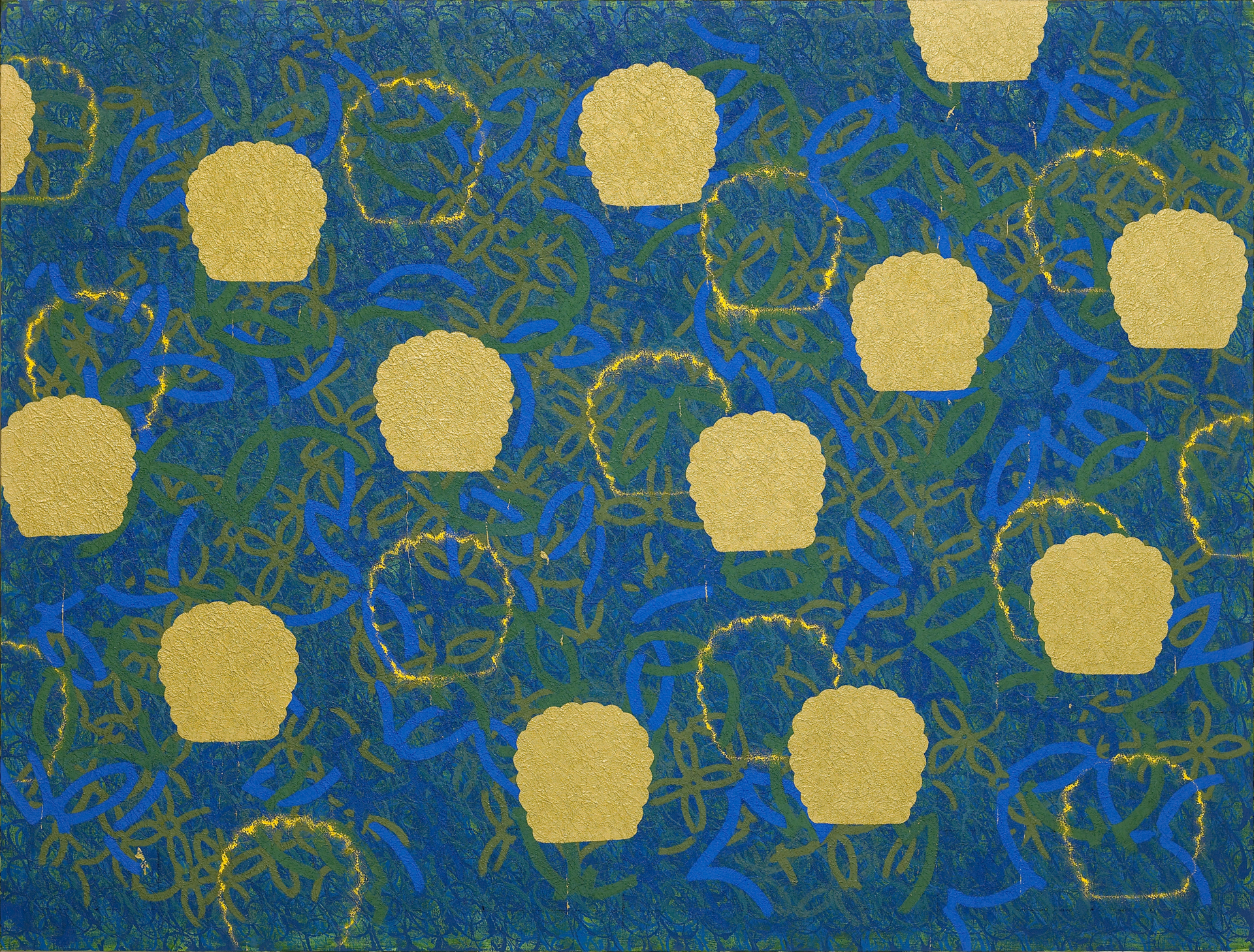 "종이꽃이 있는 풍경 Y" / 2011 / 200x200cm, Oil & Charcoal on Canvas