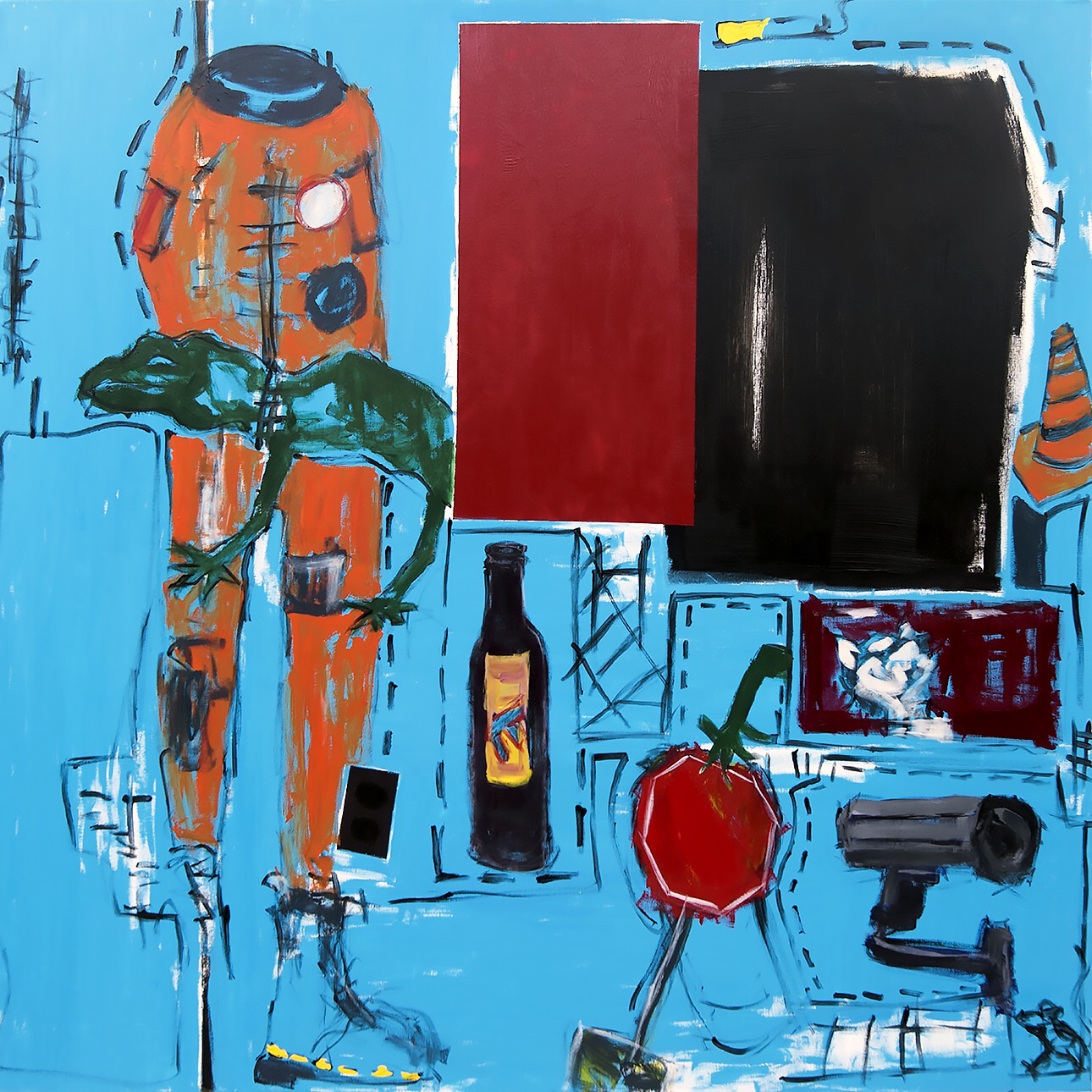 ”Zero” / 2016 / 52inx52in / acrylic on canvas