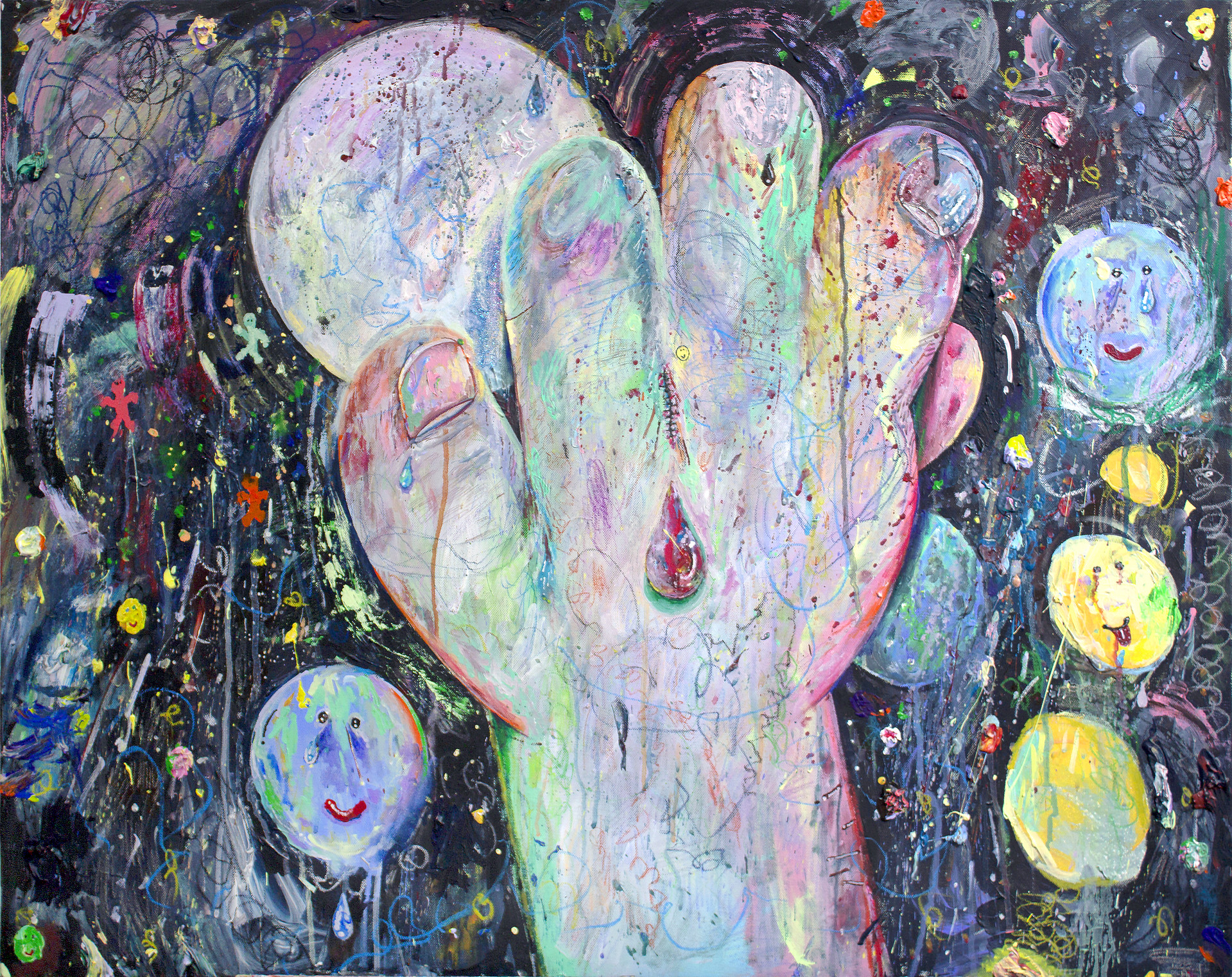 "λκ·Έλ κ²" / 2020 / 72.9x90.9cm / μΊλ²μ€μ μν¬λ¦΄