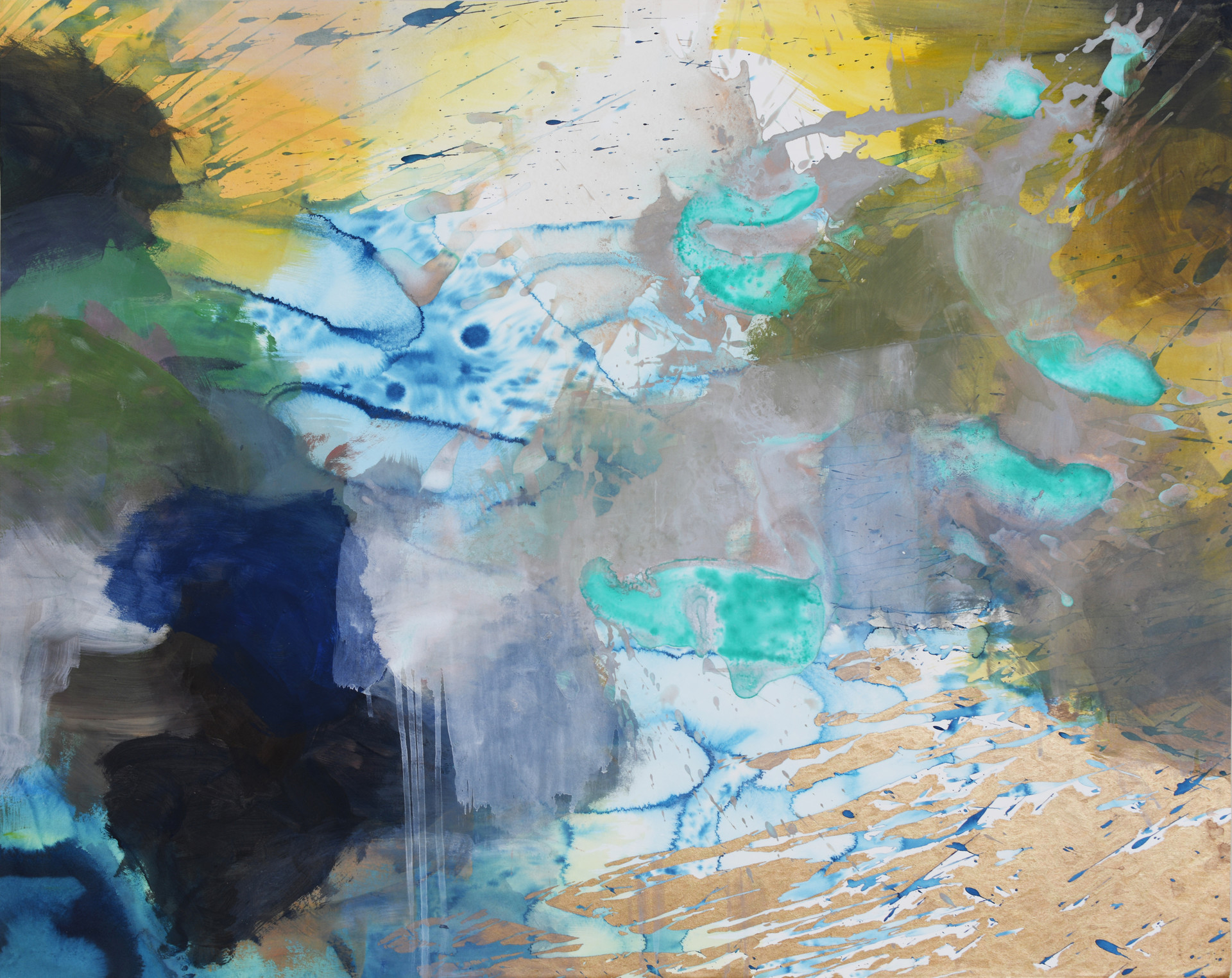"Morningstar" / 32”x40” / Acrylic, Ink on Stretched paper, Painting / 2019