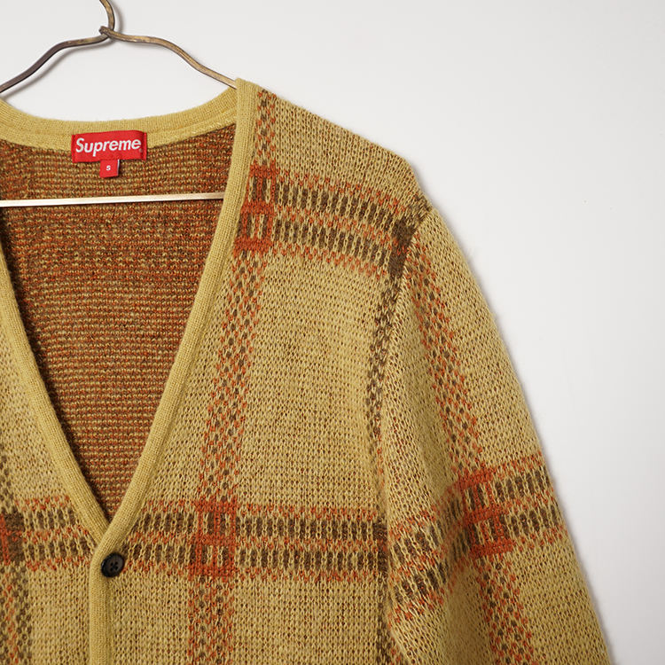 【新品】Supreme Plaid Mohair Cardigan M 2014 Supreme (Plaid Mohair Cardigan From 2014) : 파브리크 스토어